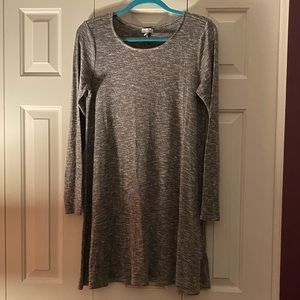 Size Medium (Juniors) love, Fire Grey Long-Sleeve Dress